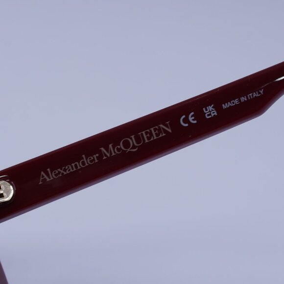 Alexander McQueen AM0351O 003 Eyeglasses Red 52mm Square Frame - Picture 8 of 10